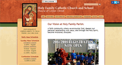 Desktop Screenshot of holyfamilycc.net
