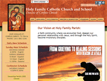 Tablet Screenshot of holyfamilycc.net