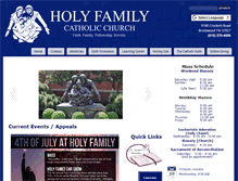 Tablet Screenshot of holyfamilycc.com